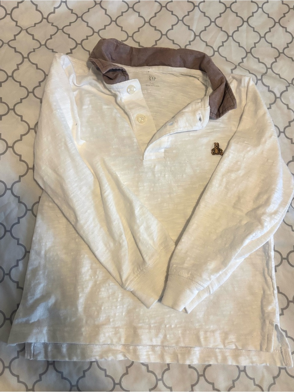 babyGap Long-Sleeve Chambray Polo Shirt 5t